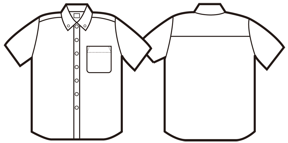 スリムシルエットの形態安定ボタンダウン半袖ワイシャツを通販。名入れOK