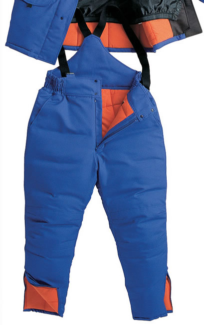 冷凍倉庫専用の防寒着ズボン