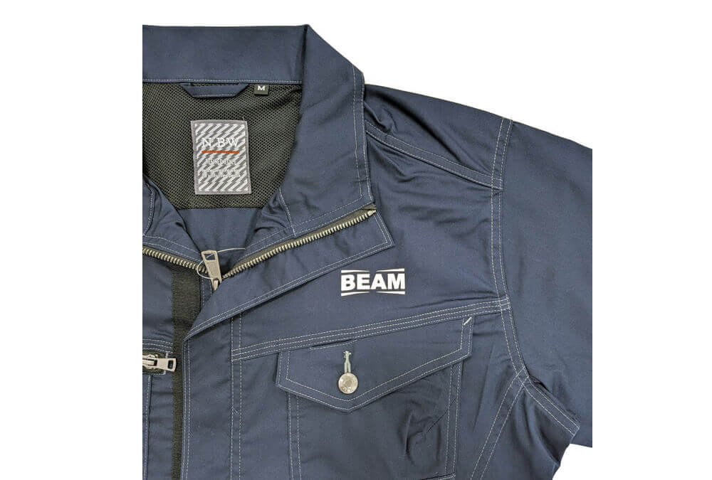 宇宙半導体ビームテック様のネーム入りオリジナル作業服を製作