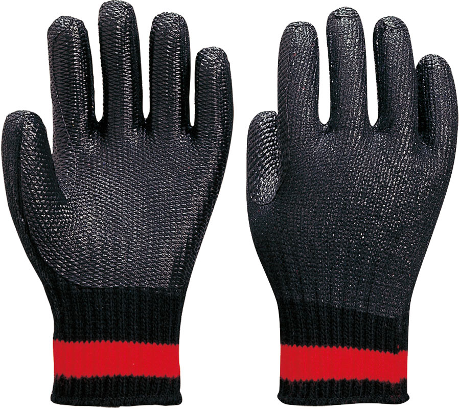 耐久性と選べる３色展開が魅力のゴム張り手袋です。