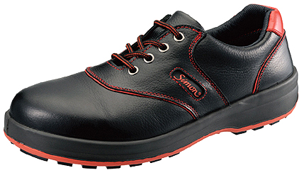 黒×赤のシモン安全靴